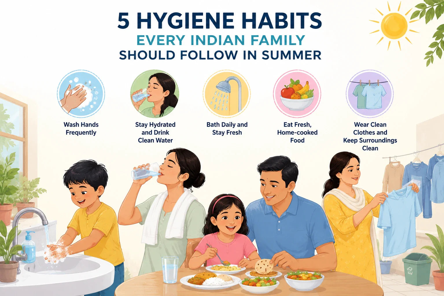 5 Hygiene Habits Every Indian Family Should Follow in Summer