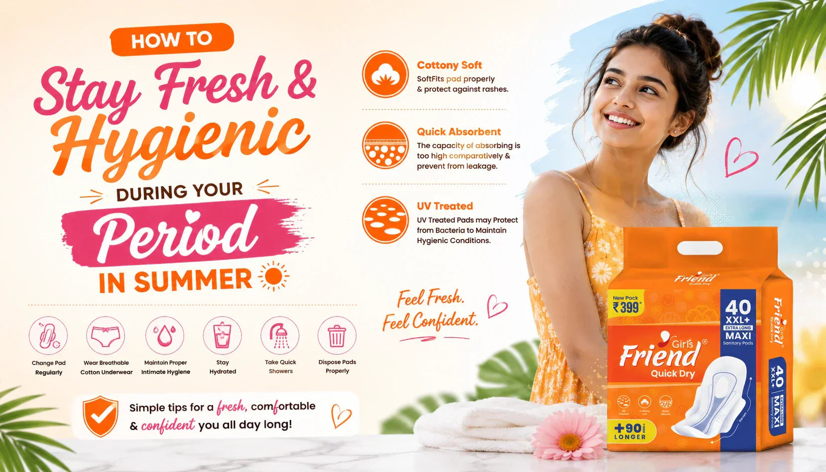 How to stay fresh & hygienic during your period in summer
